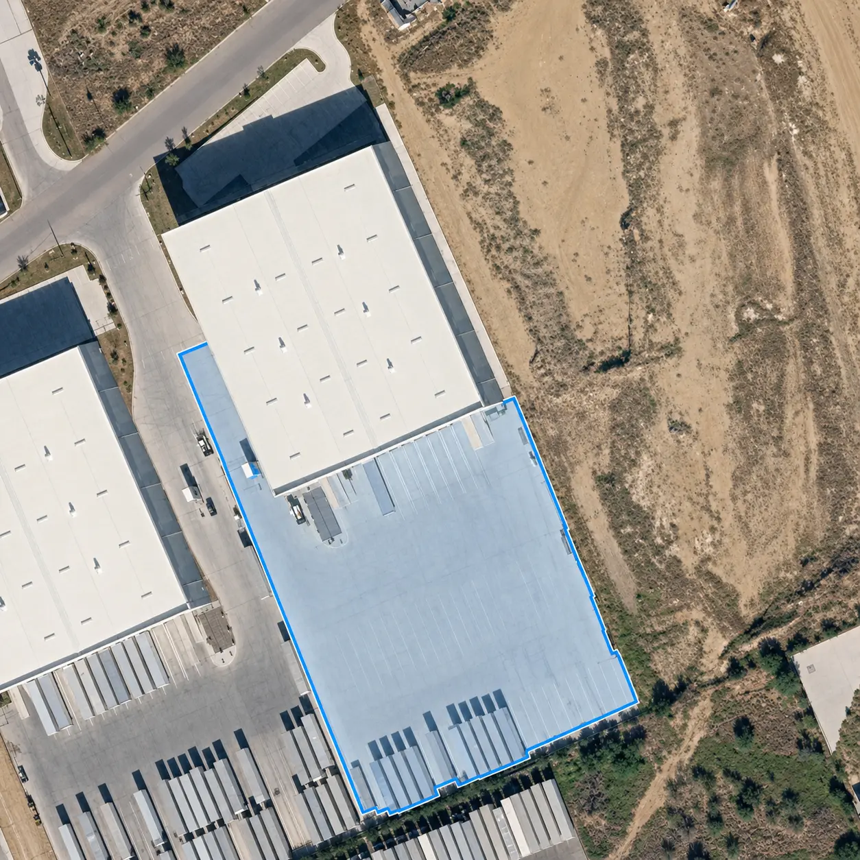 Satellite view of one of our Laredo warehouses